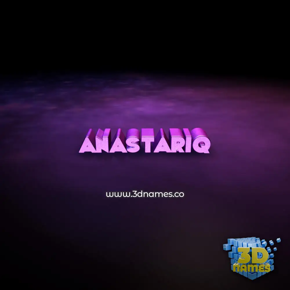anastariq in Big Purple style - 3D name wallpaper
