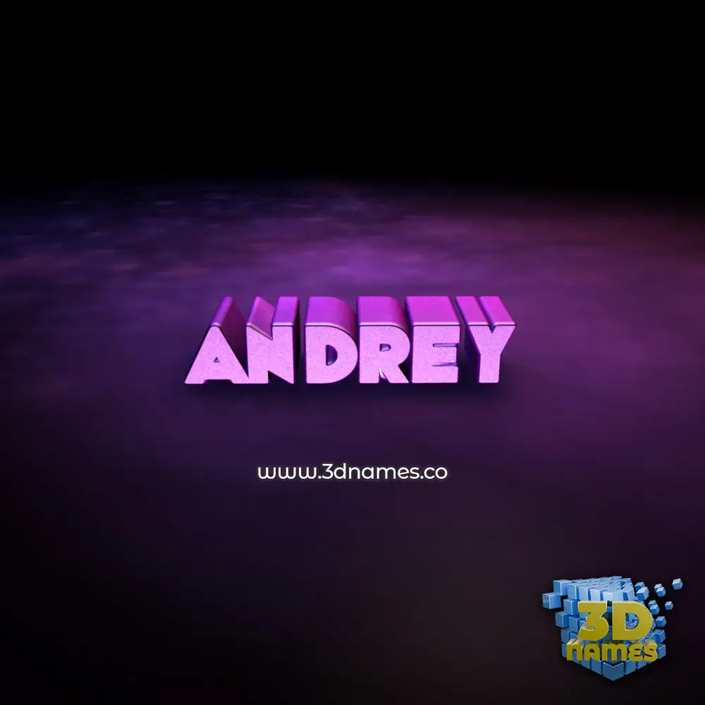 andrey in Big Purple style - 3D name wallpaper