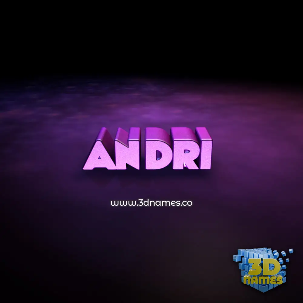 andri in Big Purple style - 3D name wallpaper