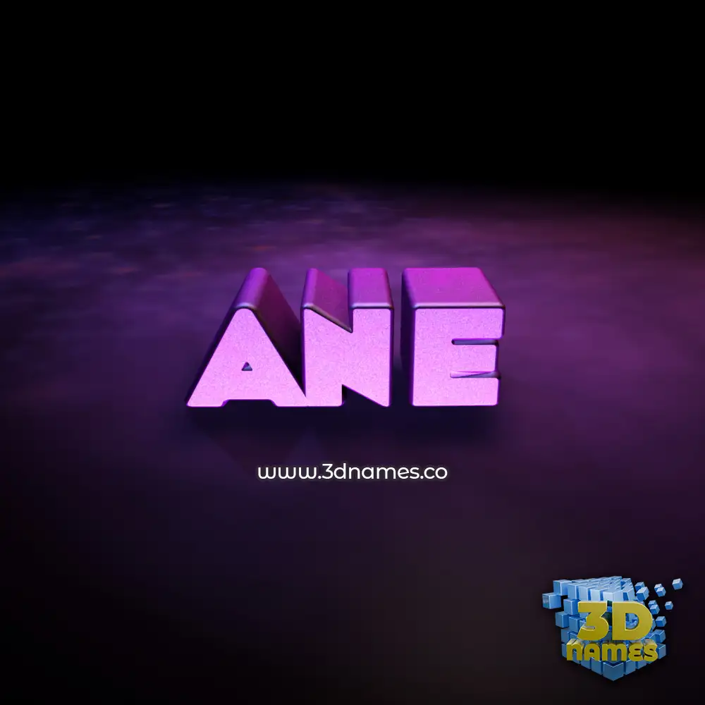 ane in Big Purple style - 3D name wallpaper