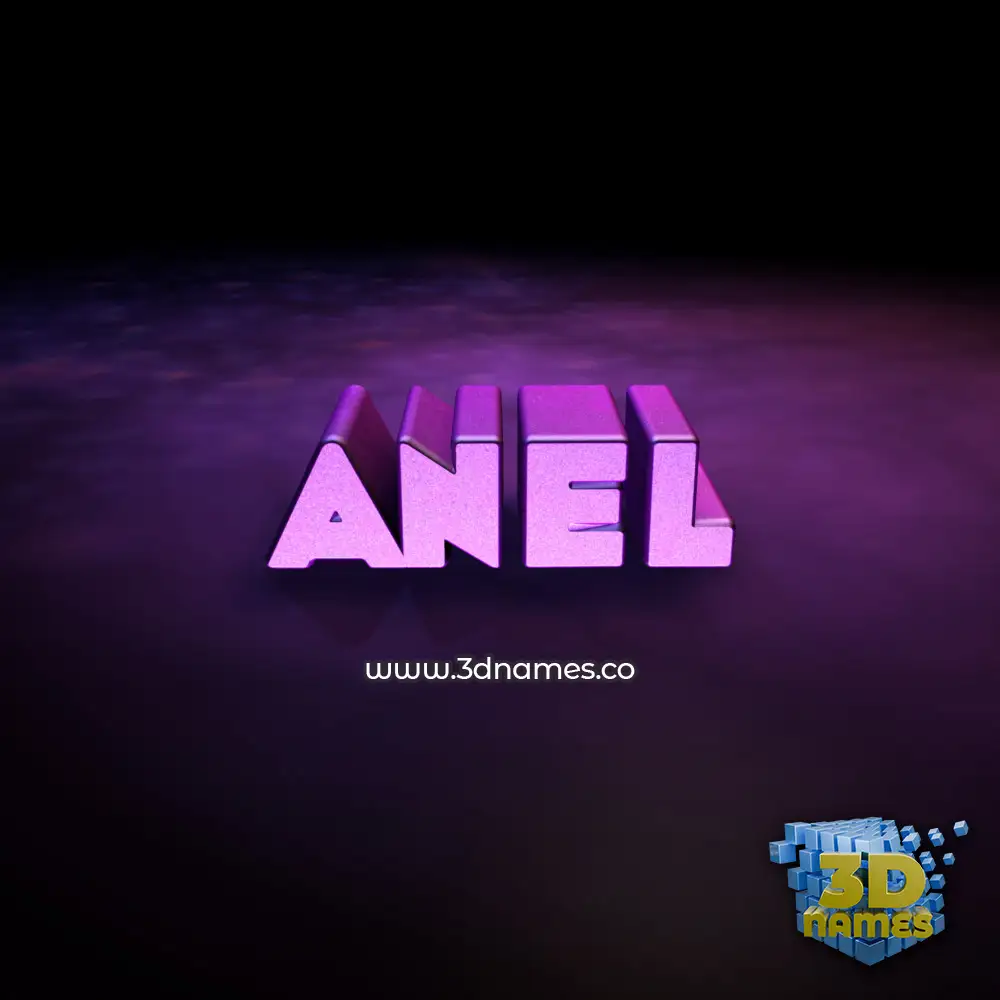 anel in Big Purple style - 3D name wallpaper