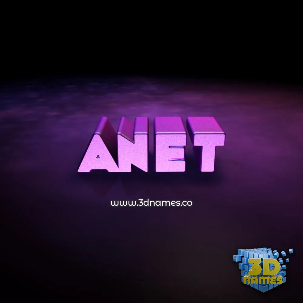 anet in Big Purple style - 3D name wallpaper