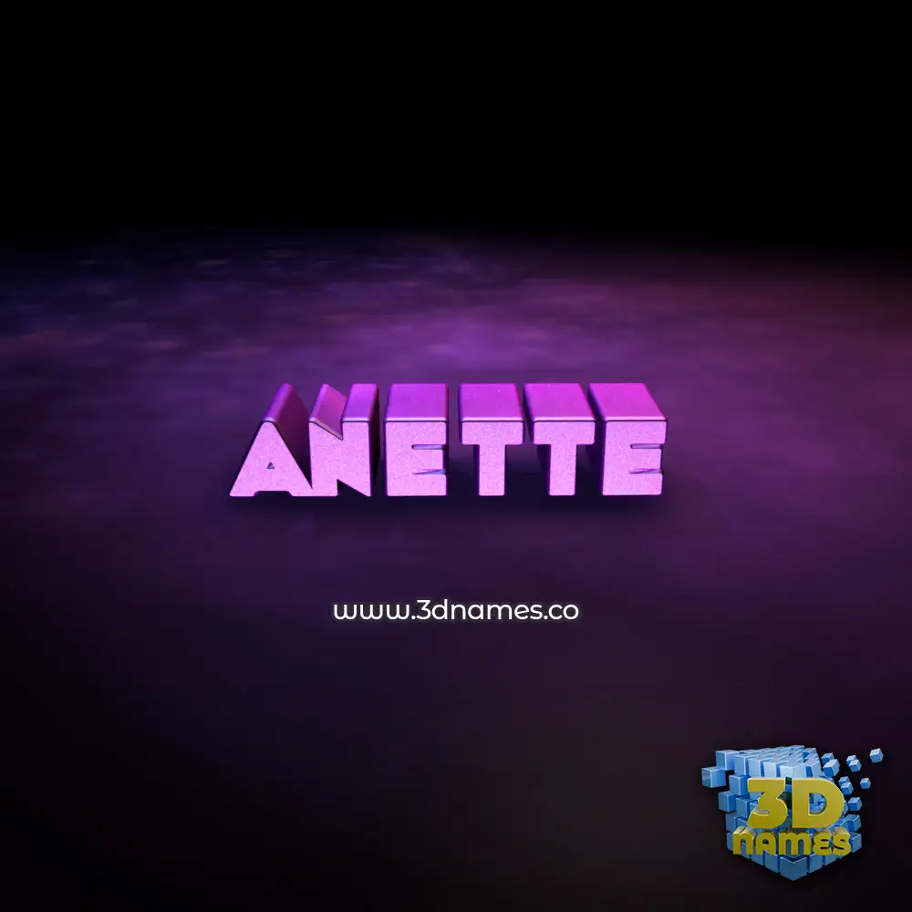 anette in Big Purple style - 3D name wallpaper