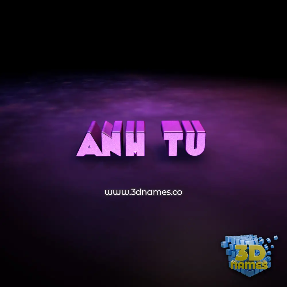 anh tu in Big Purple style - 3D name wallpaper
