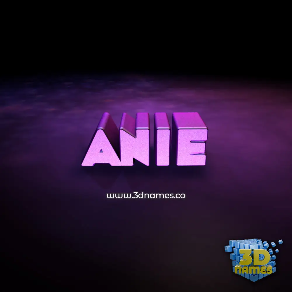 anie in Big Purple style - 3D name wallpaper
