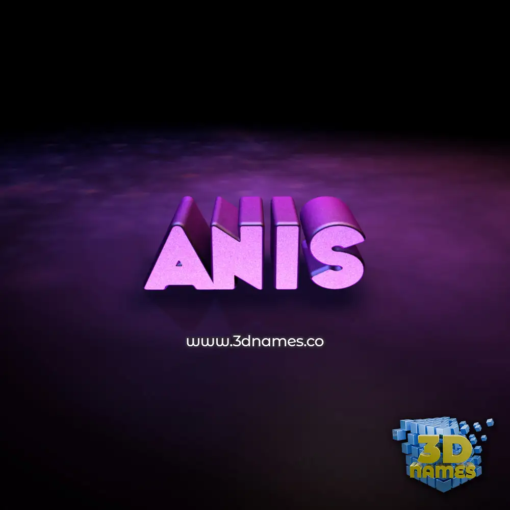 anis in Big Purple style - 3D name wallpaper