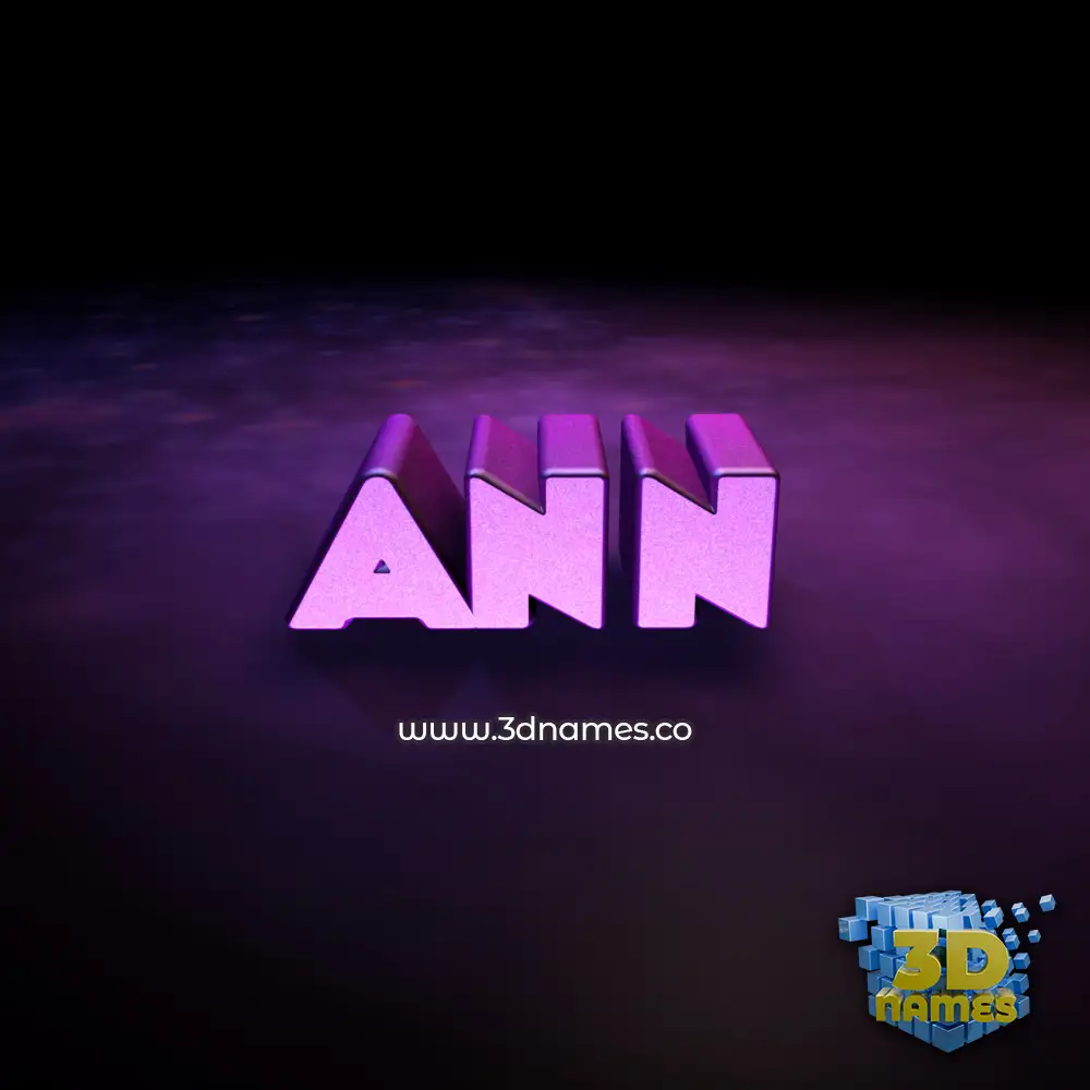 ann in Big Purple style - 3D name wallpaper