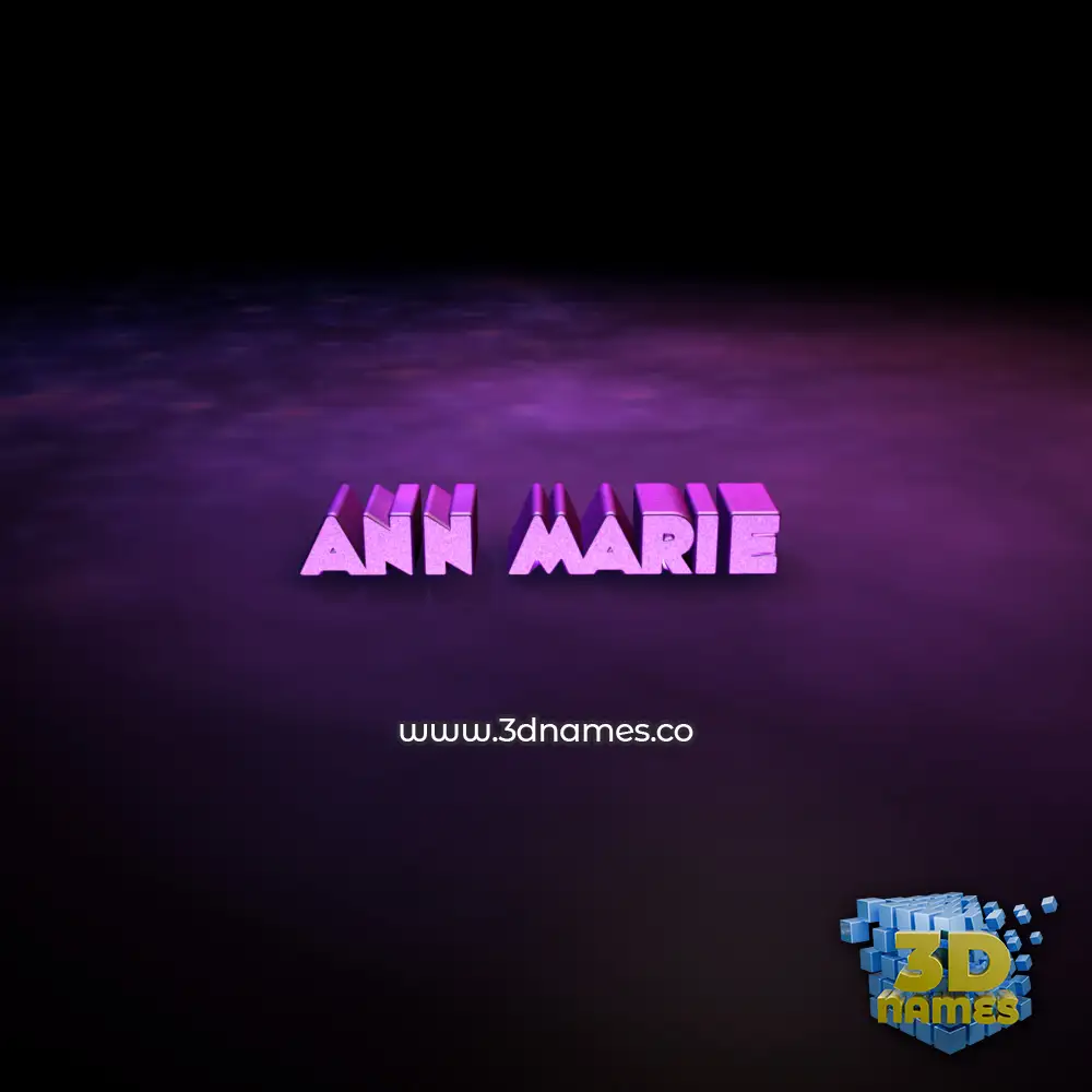 ann marie in Big Purple style - 3D name wallpaper