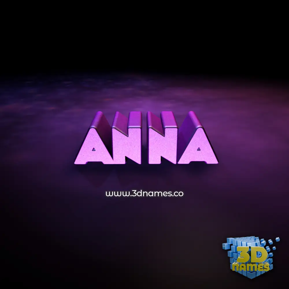 anna in Big Purple style - 3D name wallpaper