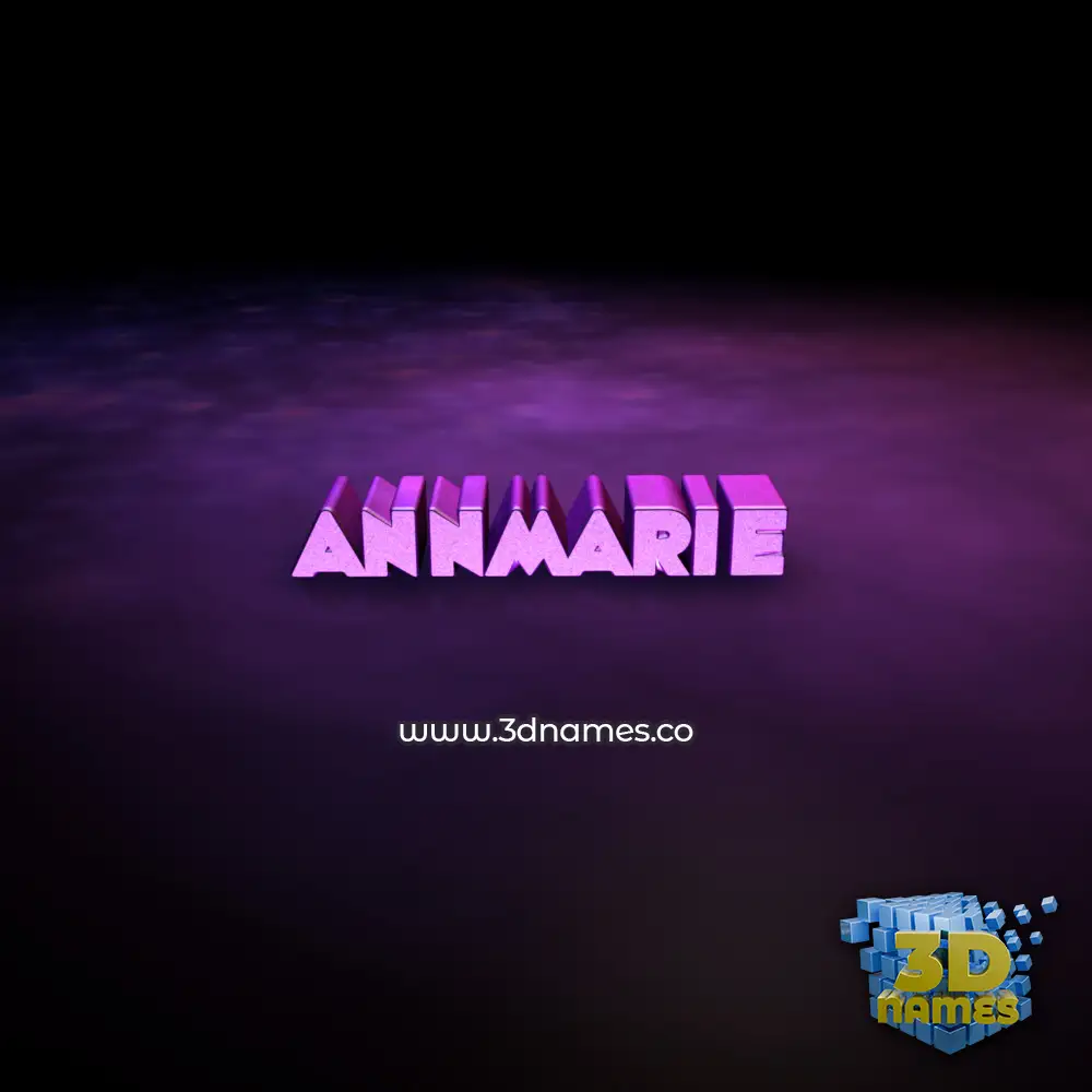 annmarie in Big Purple style - 3D name wallpaper