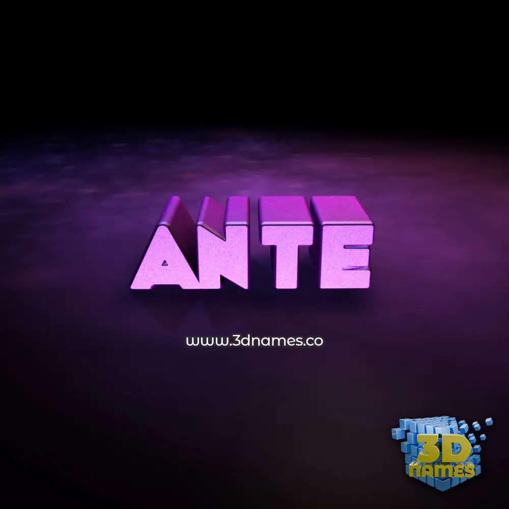 ante in Big Purple style - 3D name wallpaper