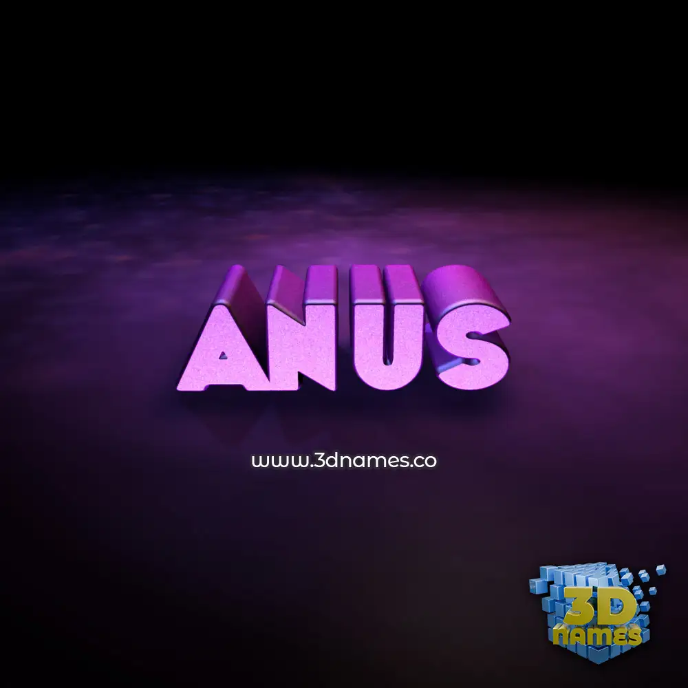 anus in Big Purple style - 3D name wallpaper