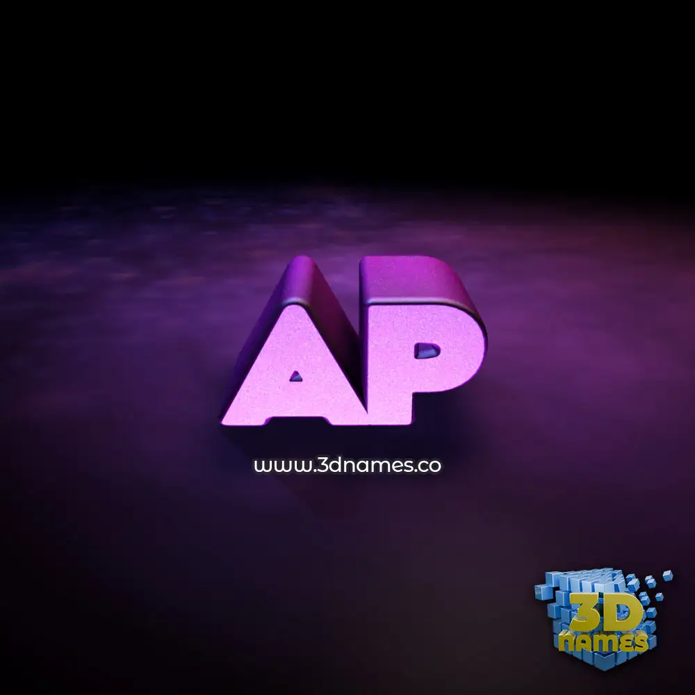ap in Big Purple style - 3D name wallpaper
