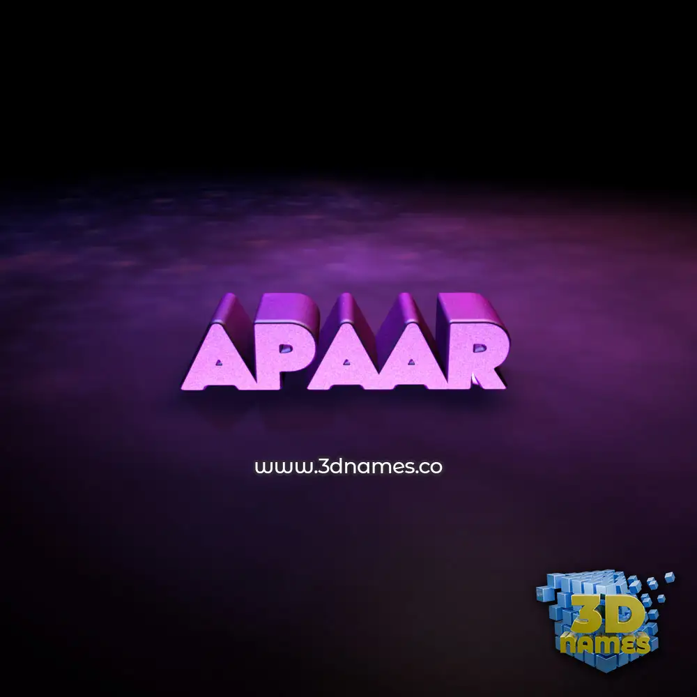 apaar in Big Purple style - 3D name wallpaper