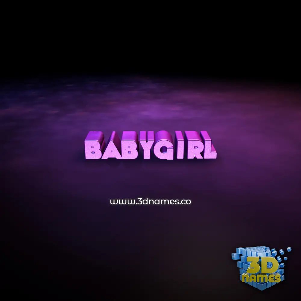 babygirl in Big Purple style - 3D name wallpaper