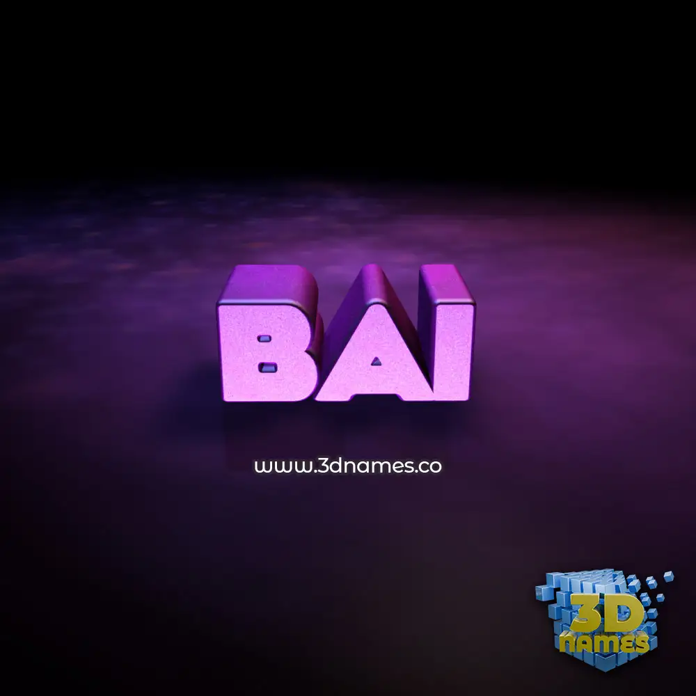 bai in Big Purple style - 3D name wallpaper