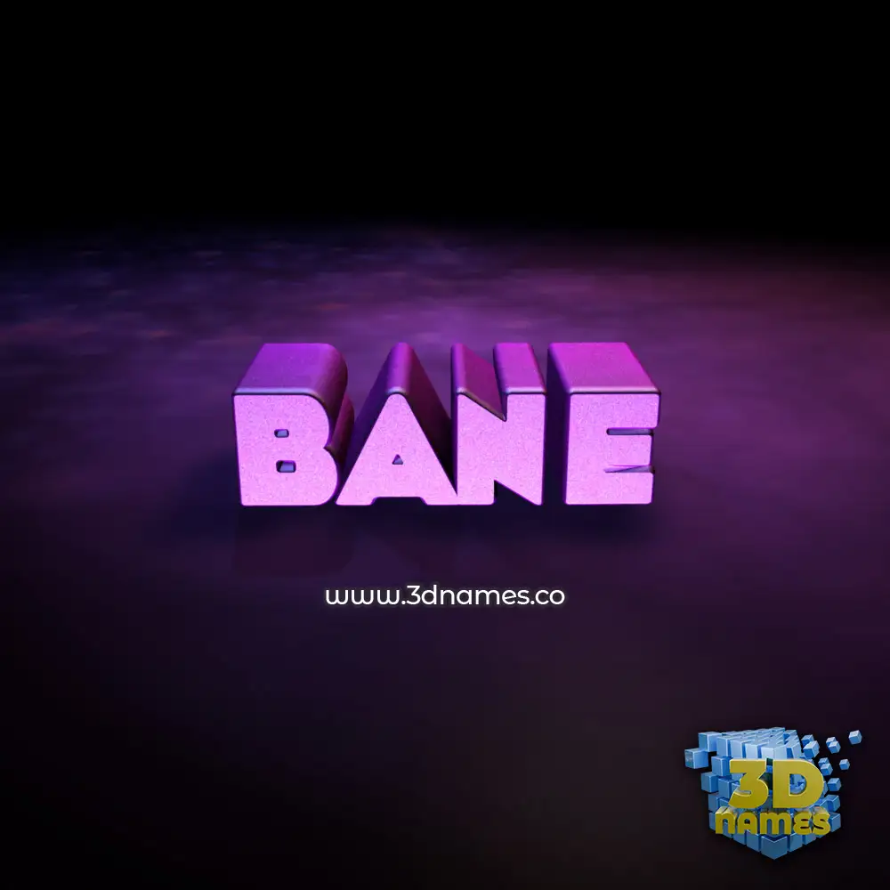 bane in Big Purple style - 3D name wallpaper