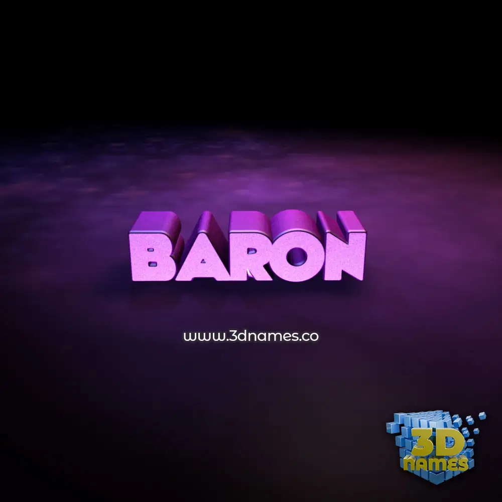 baron in Big Purple style - 3D name wallpaper