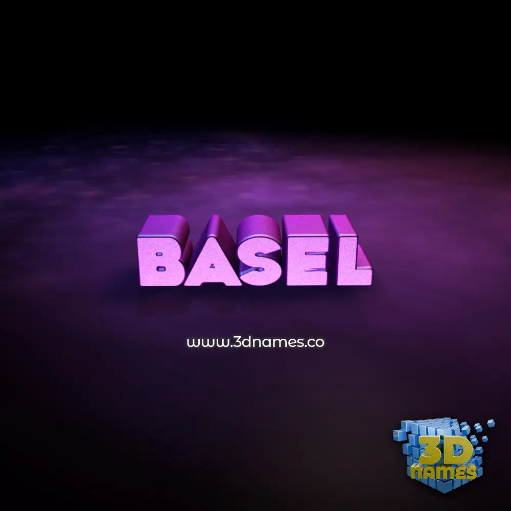 basel in Big Purple style - 3D name wallpaper
