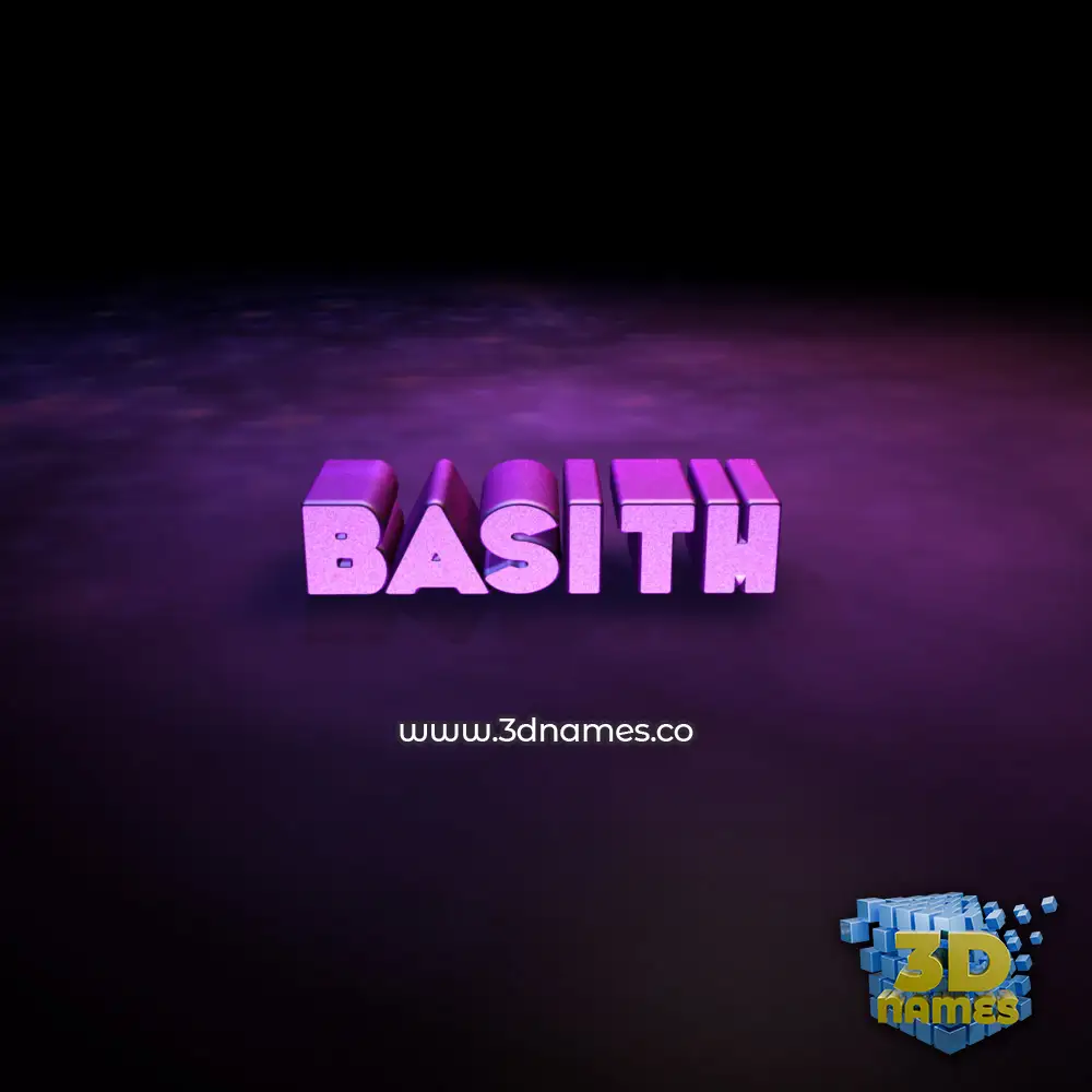 basith in Big Purple style - 3D name wallpaper