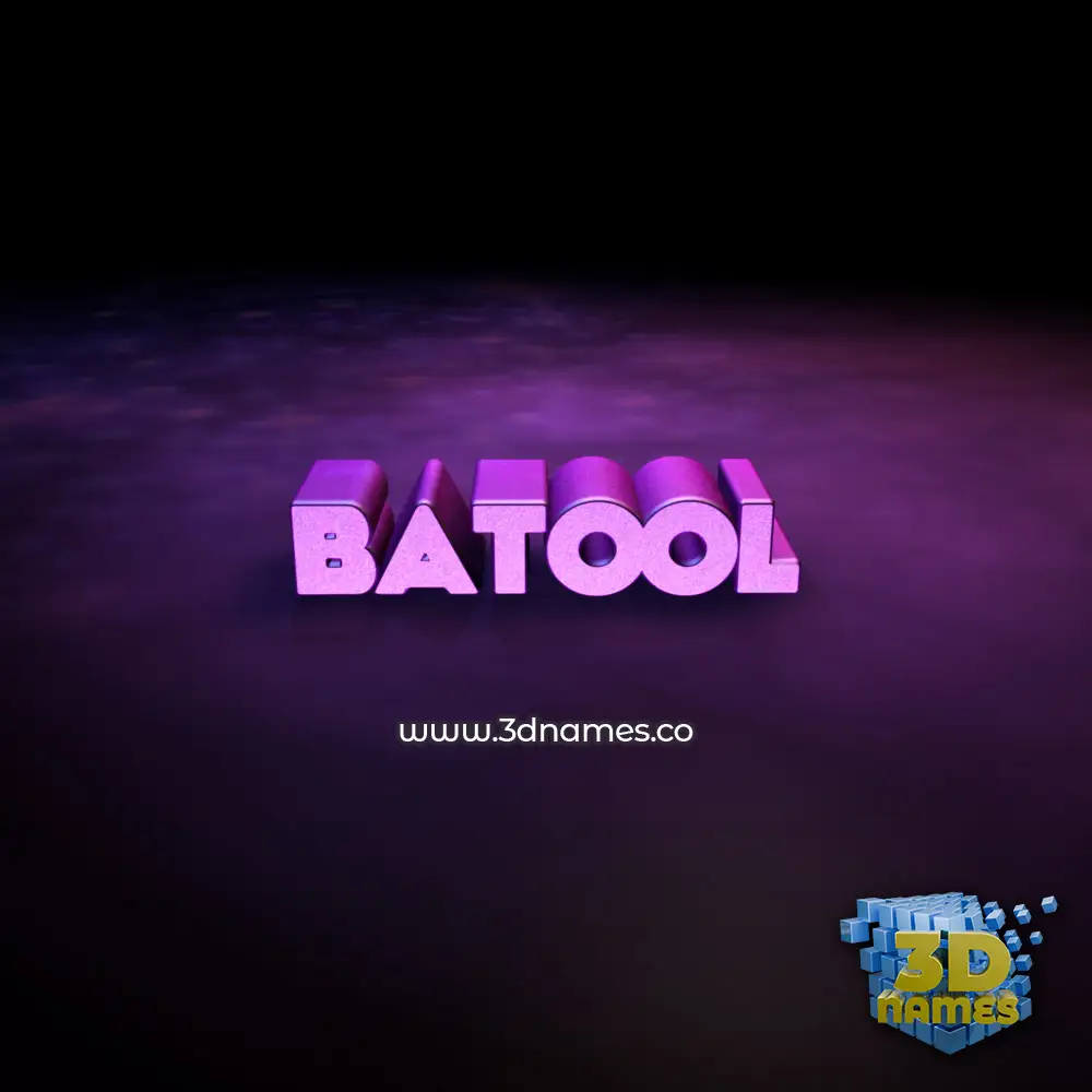 batool in Big Purple style - 3D name wallpaper