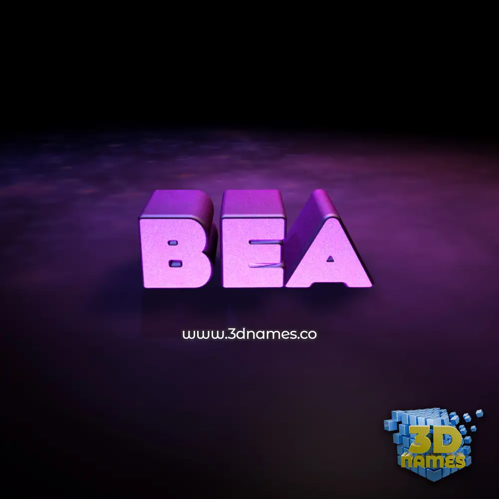 bea in Big Purple style - 3D name wallpaper
