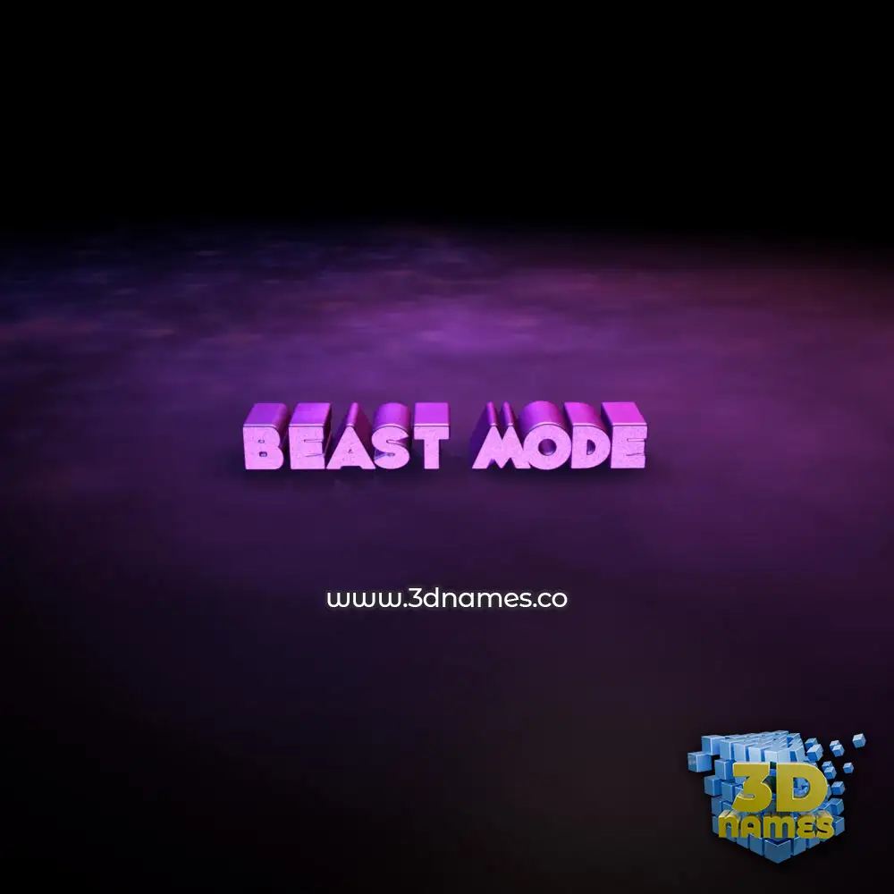 beast mode in Big Purple style - 3D name wallpaper