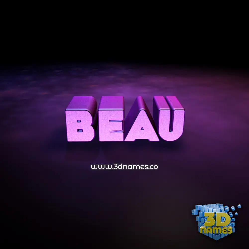 beau in Big Purple style - 3D name wallpaper