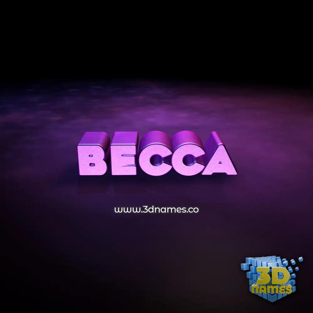 becca in Big Purple style - 3D name wallpaper