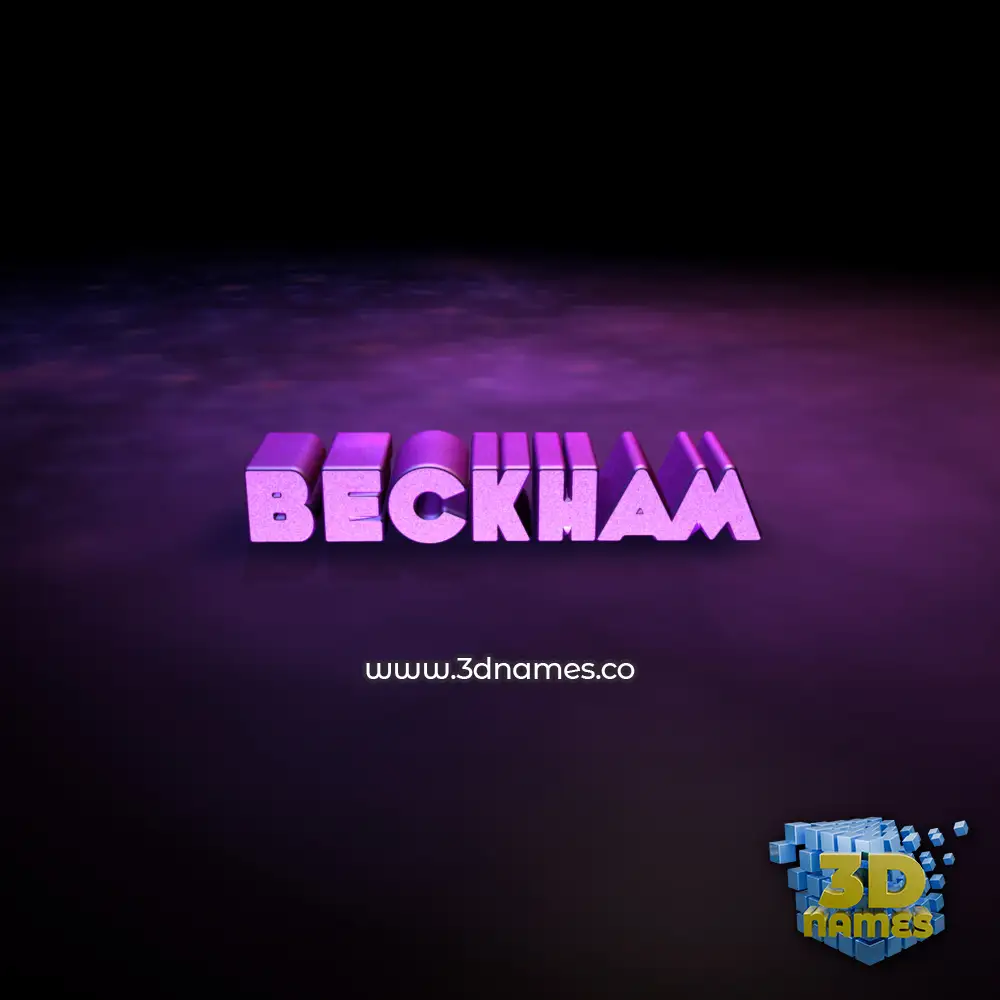 beckham in Big Purple style - 3D name wallpaper