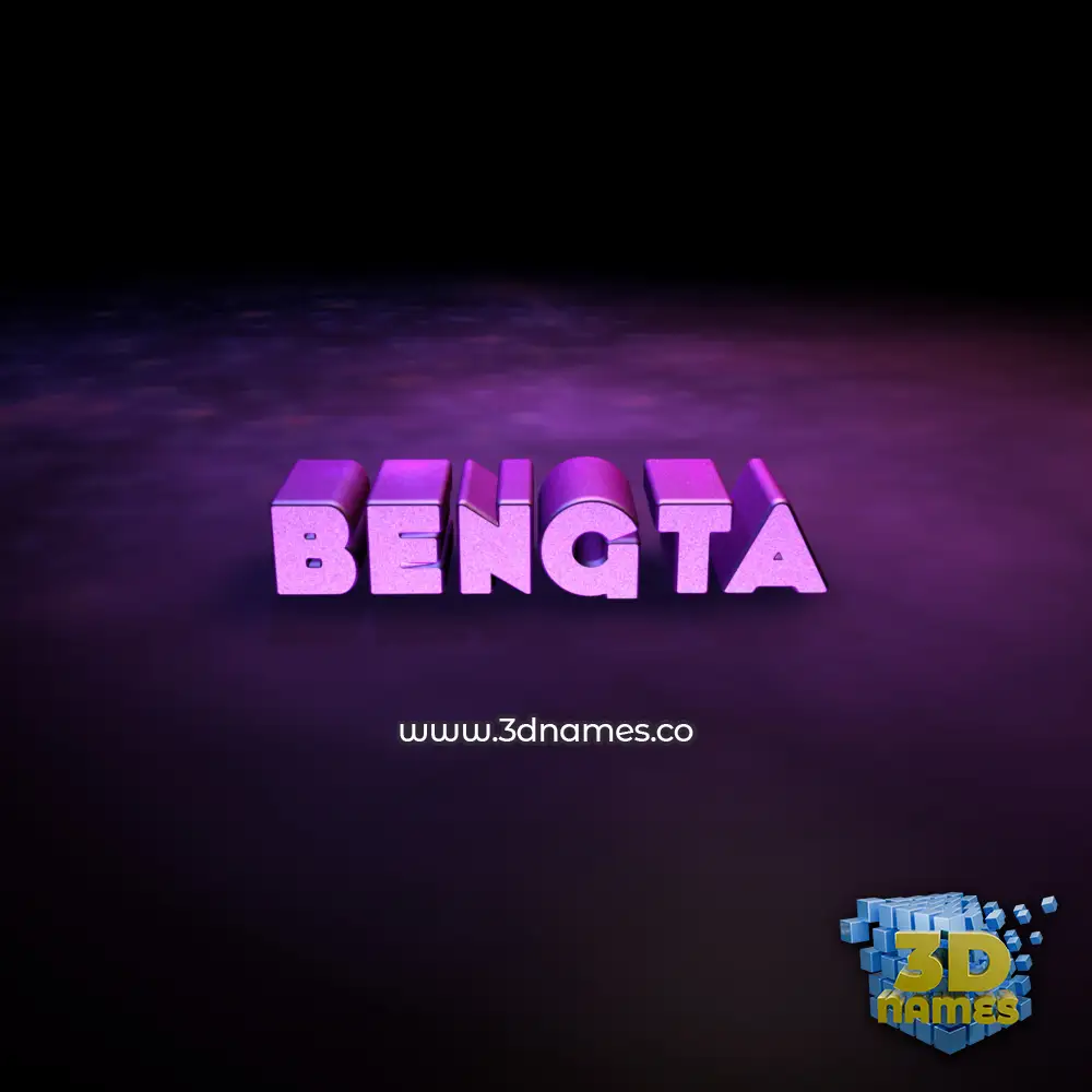bengta in Big Purple style - 3D name wallpaper