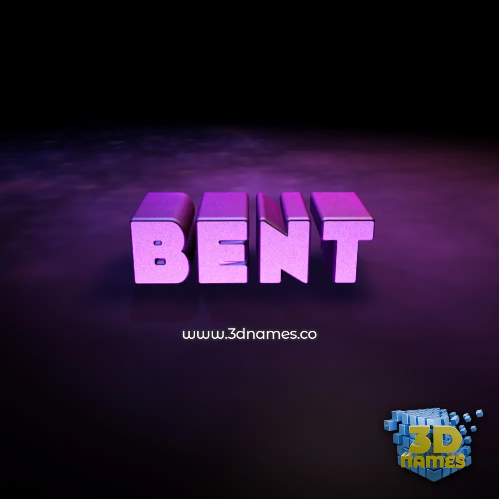 bent in Big Purple style - 3D name wallpaper