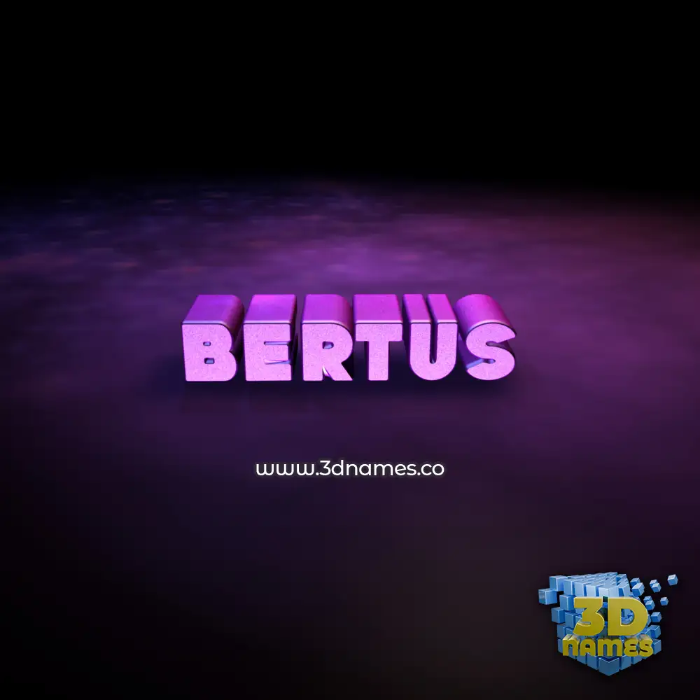 bertus in Big Purple style - 3D name wallpaper