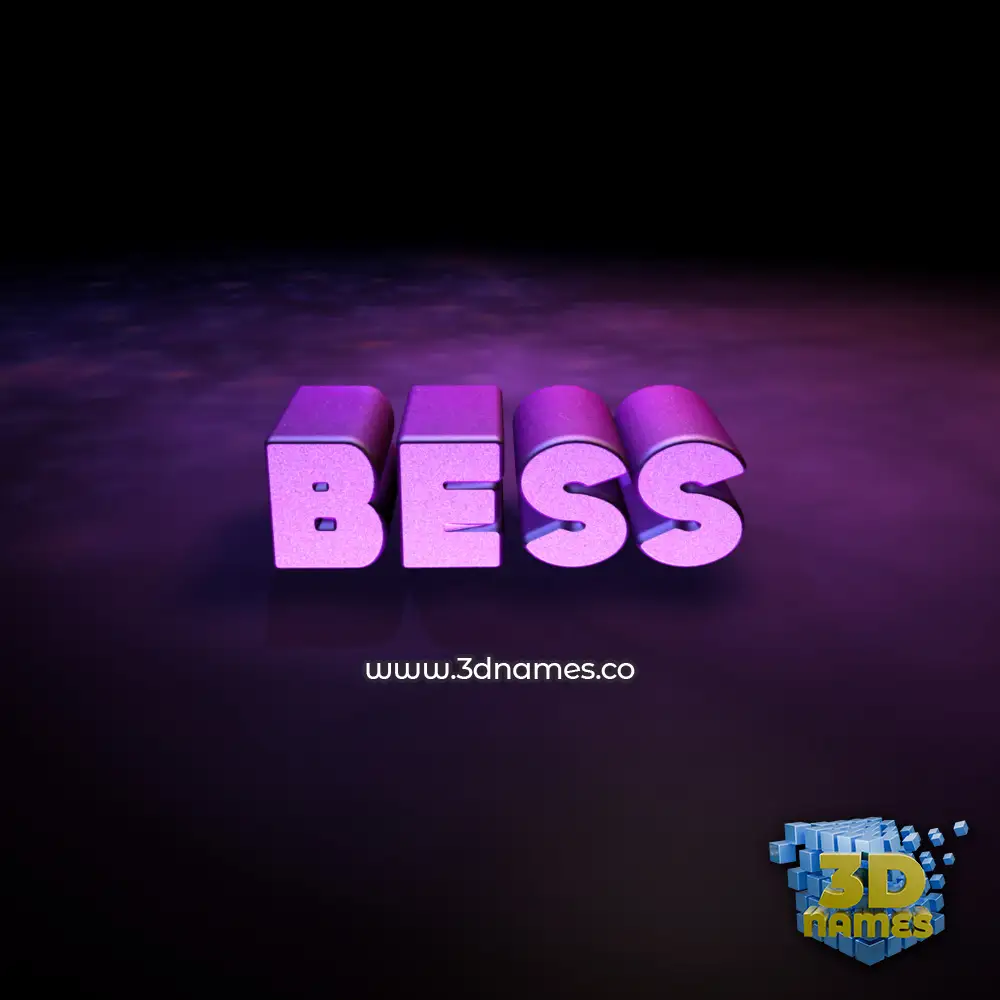 bess in Big Purple style - 3D name wallpaper