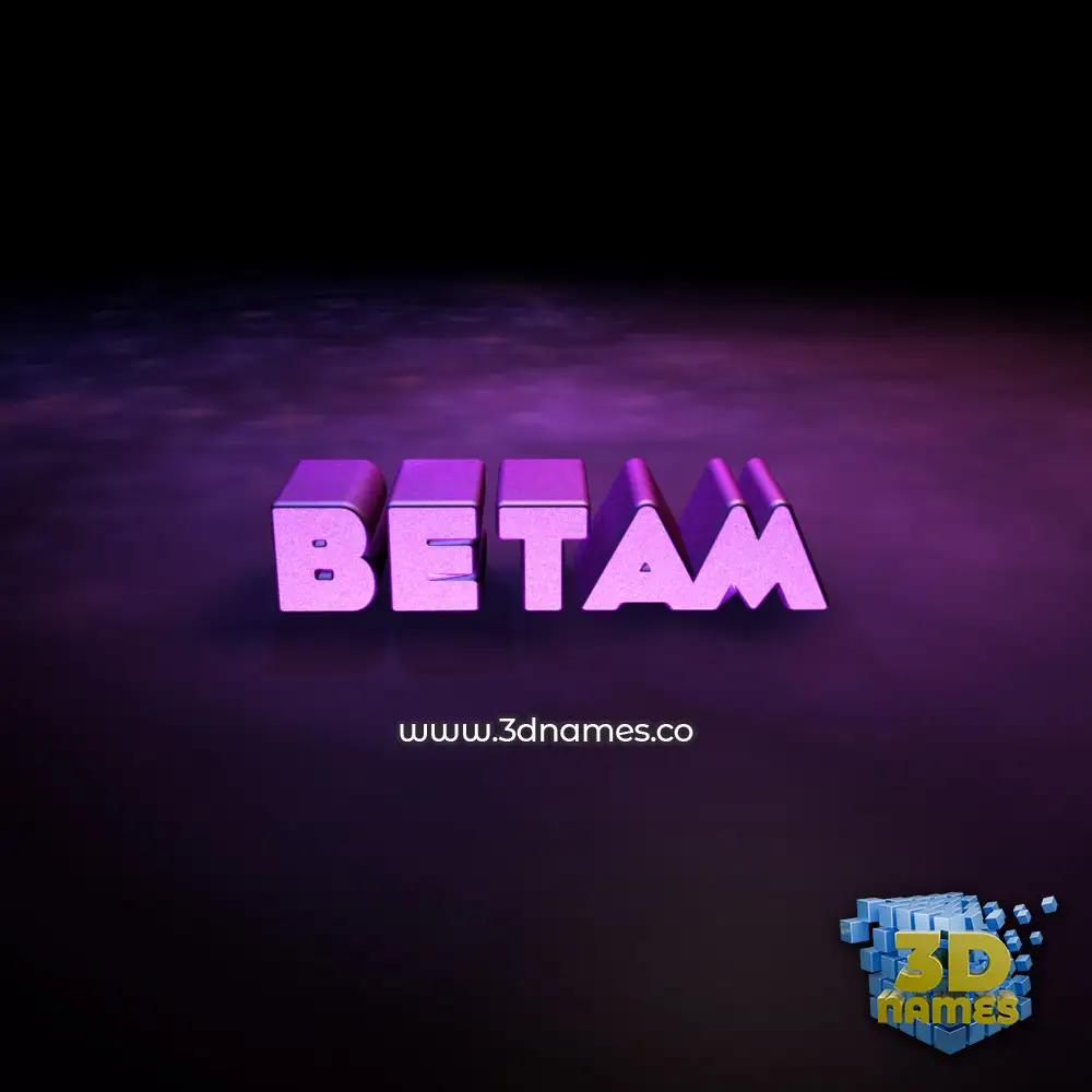 betam in Big Purple style - 3D name wallpaper