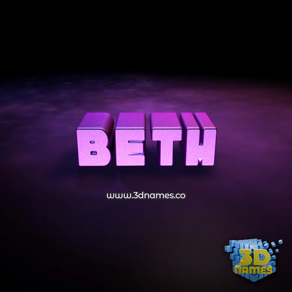 beth in Big Purple style - 3D name wallpaper