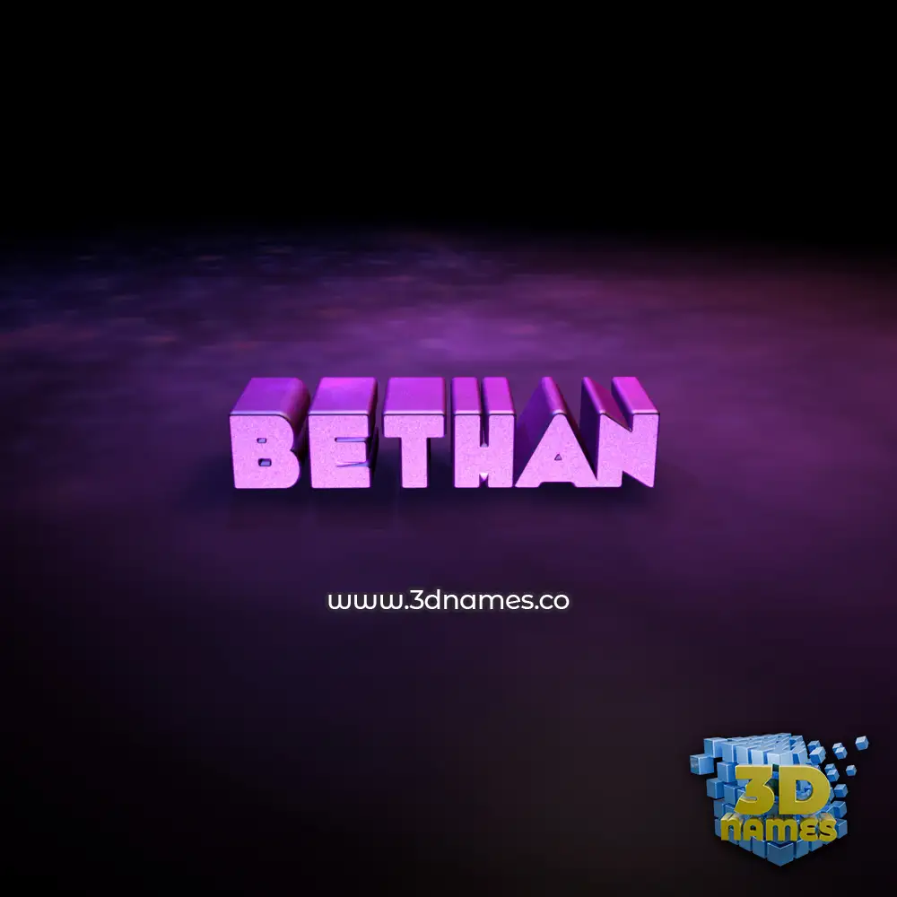 bethan in Big Purple style - 3D name wallpaper
