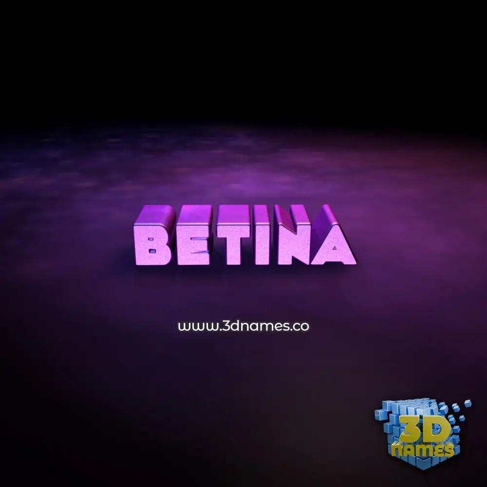 betina in Big Purple style - 3D name wallpaper