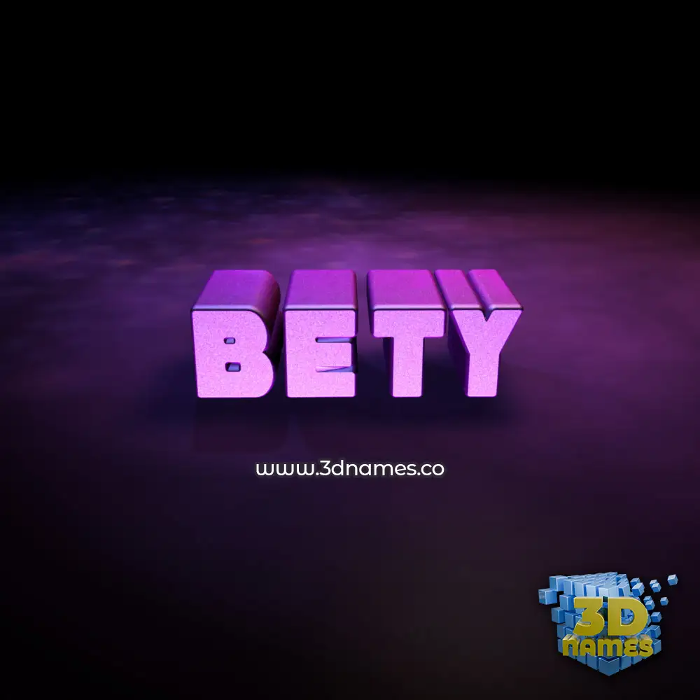 bety in Big Purple style - 3D name wallpaper