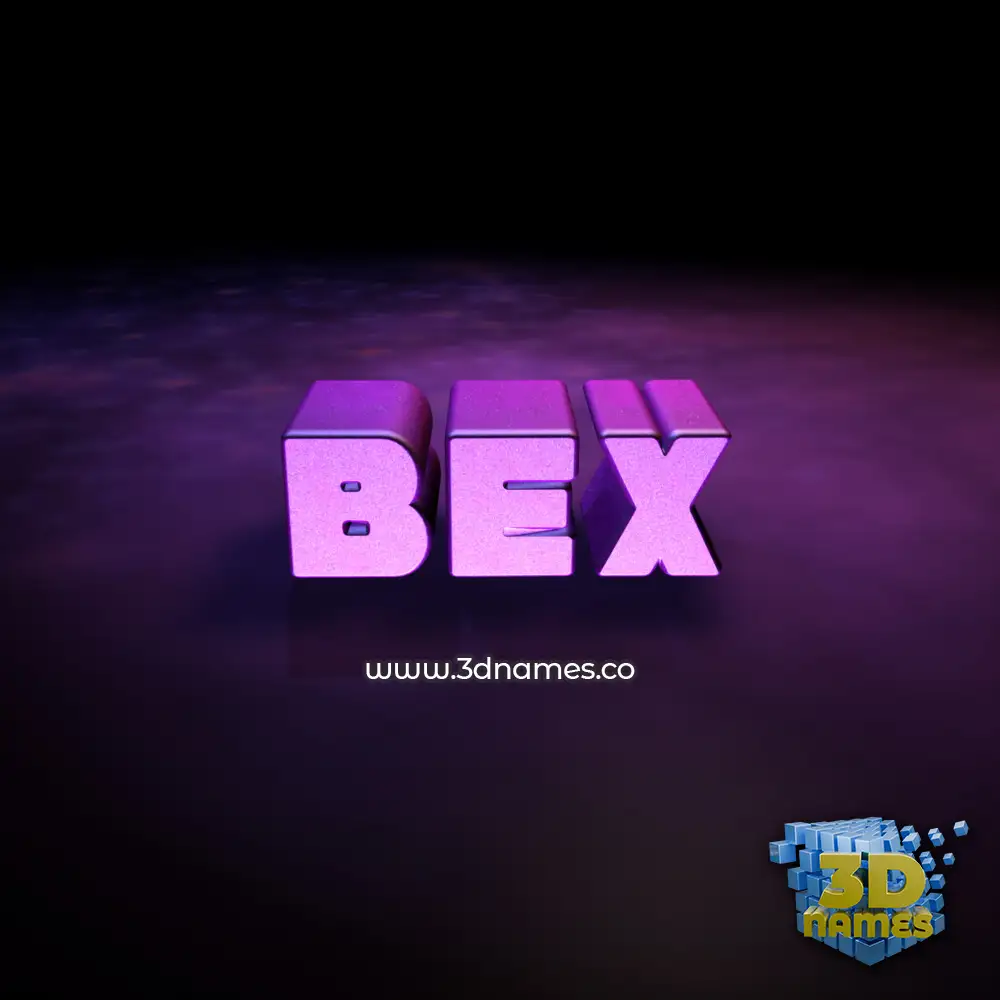 bex in Big Purple style - 3D name wallpaper
