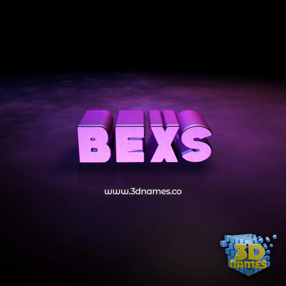 bexs in Big Purple style - 3D name wallpaper
