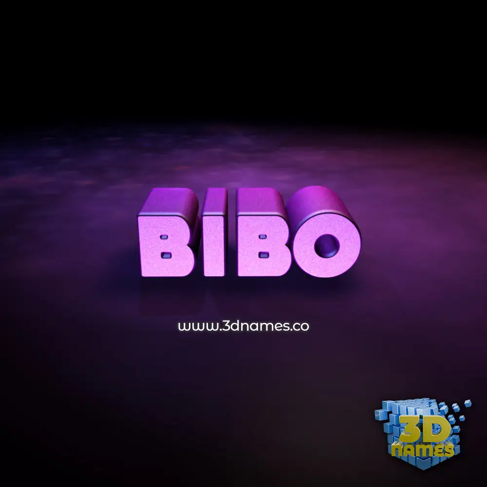 bibo in Big Purple style - 3D name wallpaper