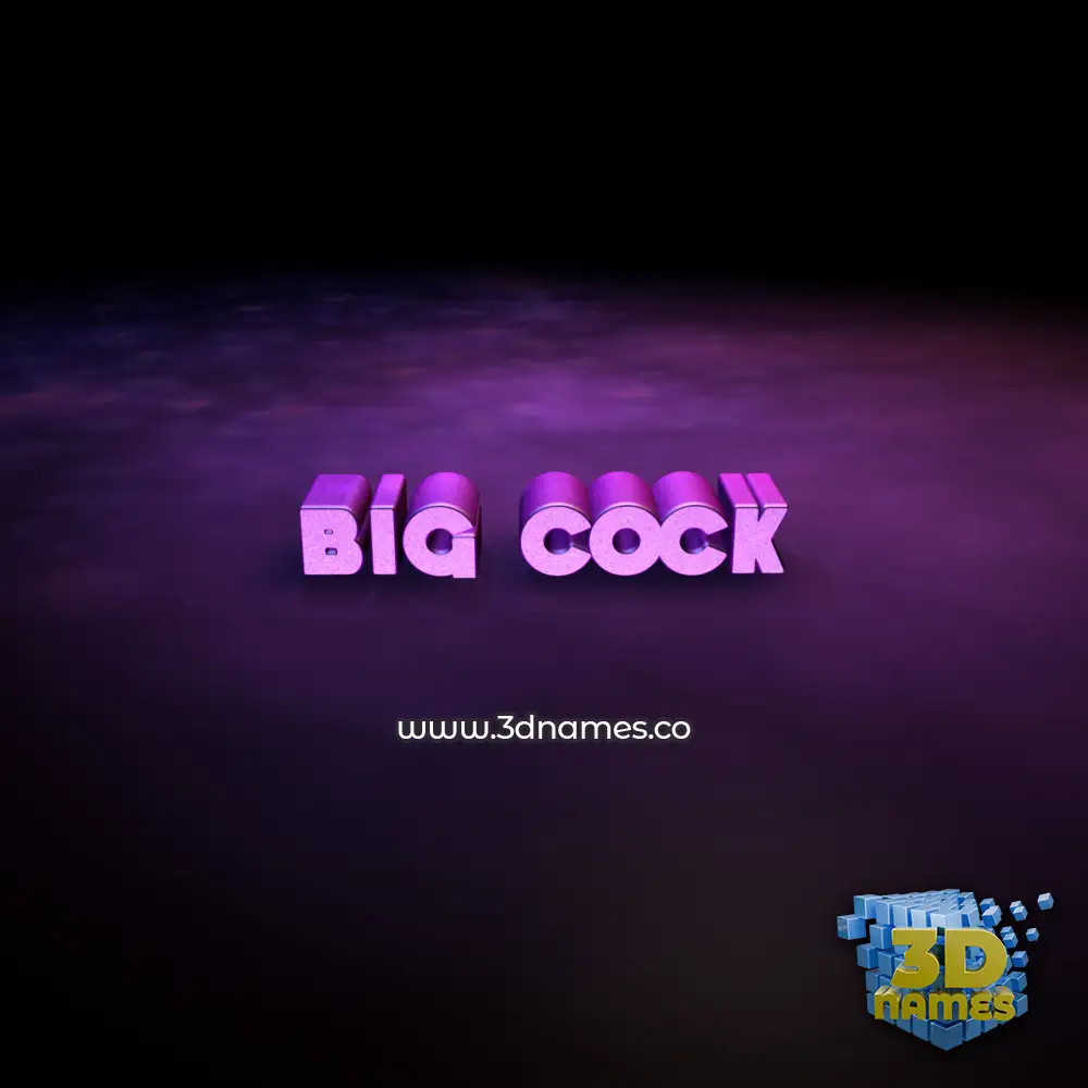 big cock in Big Purple style - 3D name wallpaper