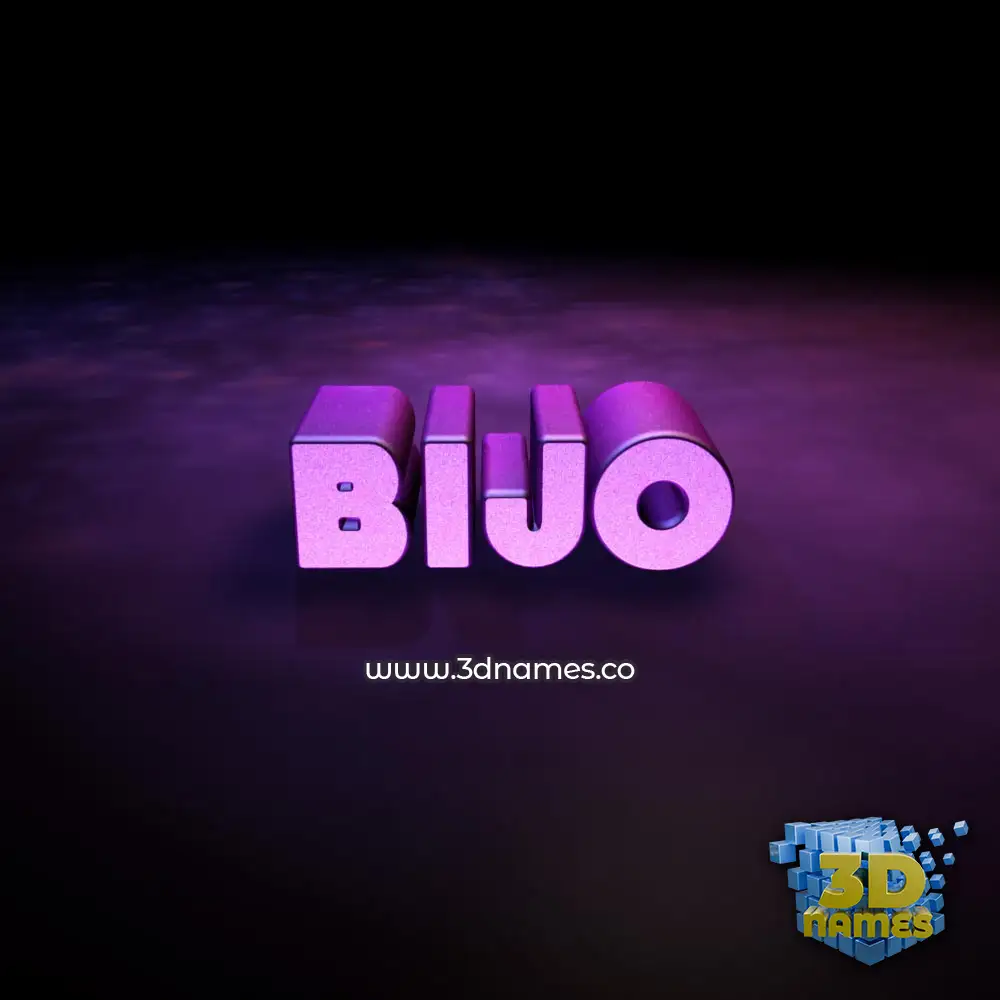 bijo in Big Purple style - 3D name wallpaper