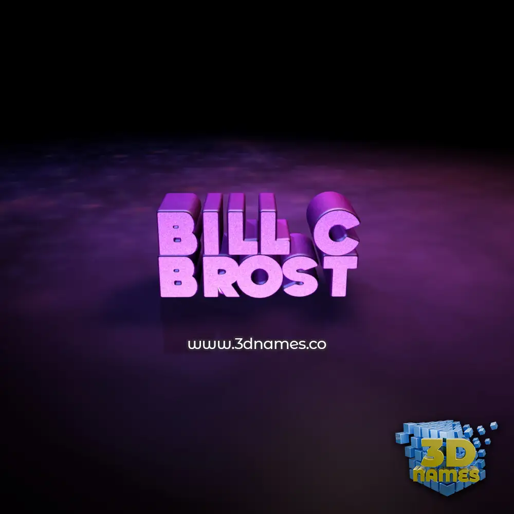bill c brost in Big Purple style - 3D name wallpaper