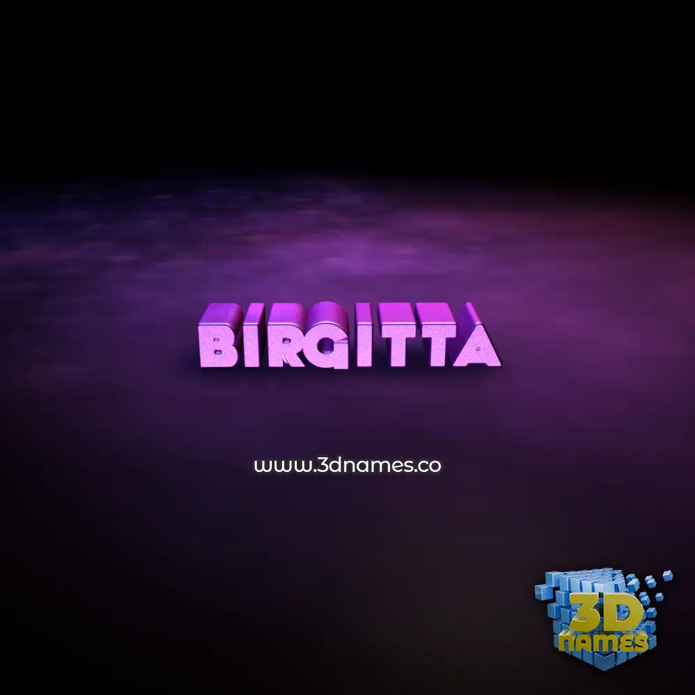 birgitta in Big Purple style - 3D name wallpaper