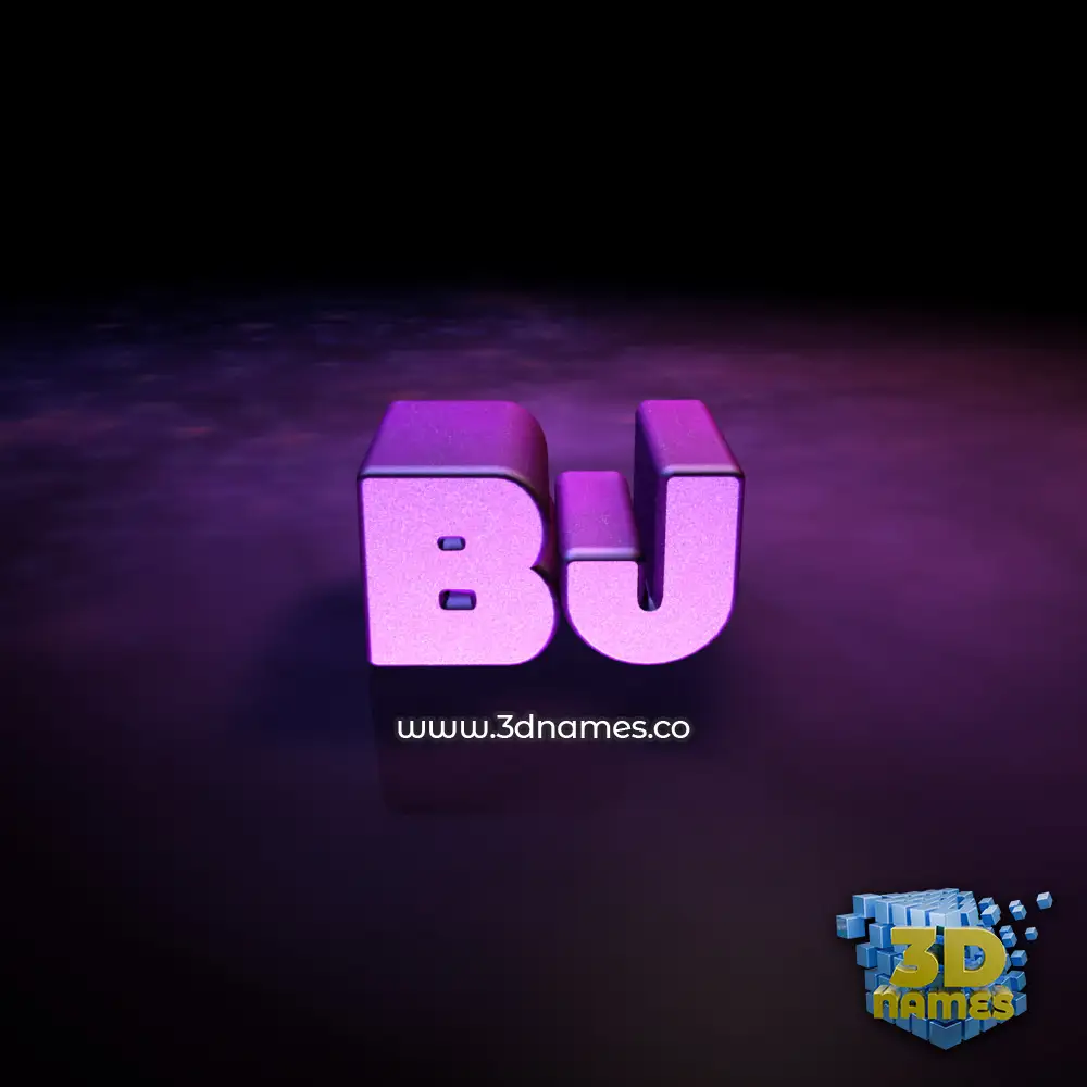 bj in Big Purple style - 3D name wallpaper