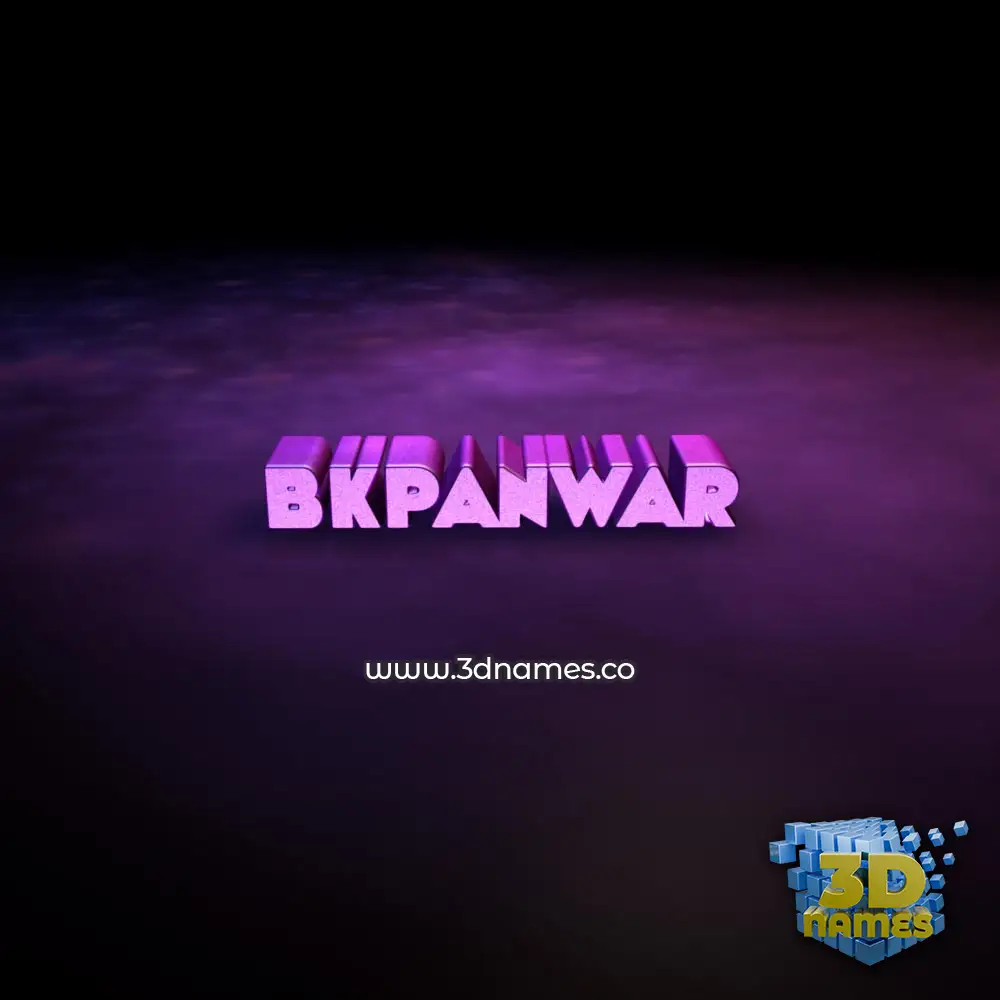 bkpanwar in Big Purple style - 3D name wallpaper