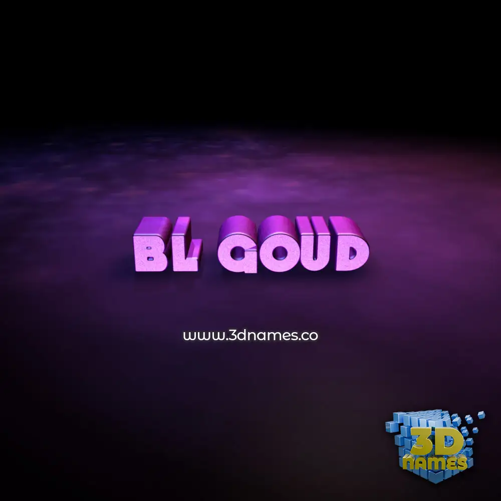 bl goud in Big Purple style - 3D name wallpaper