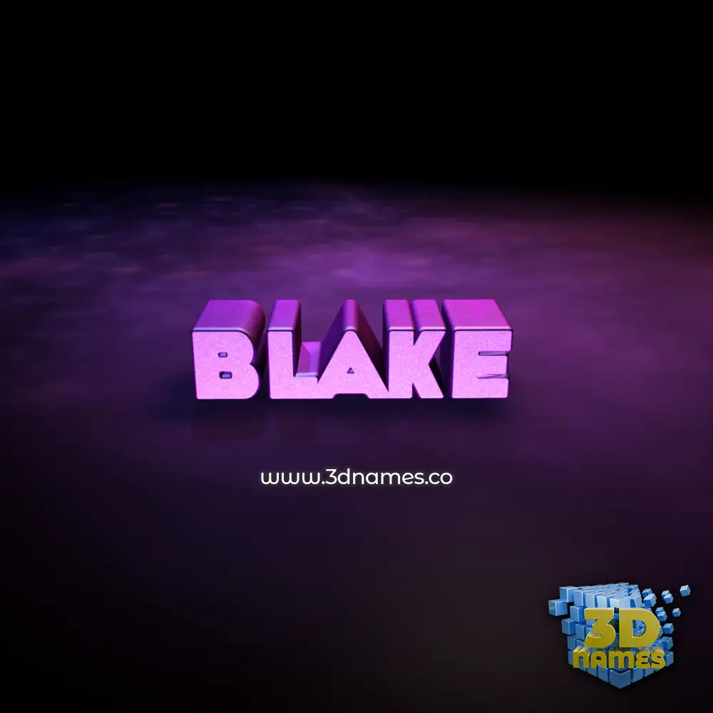 blake in Big Purple style - 3D name wallpaper